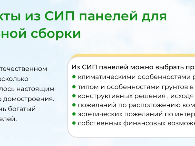 Экологические преимущества СИП панелей: Здоровье и комфорт в вашем доме